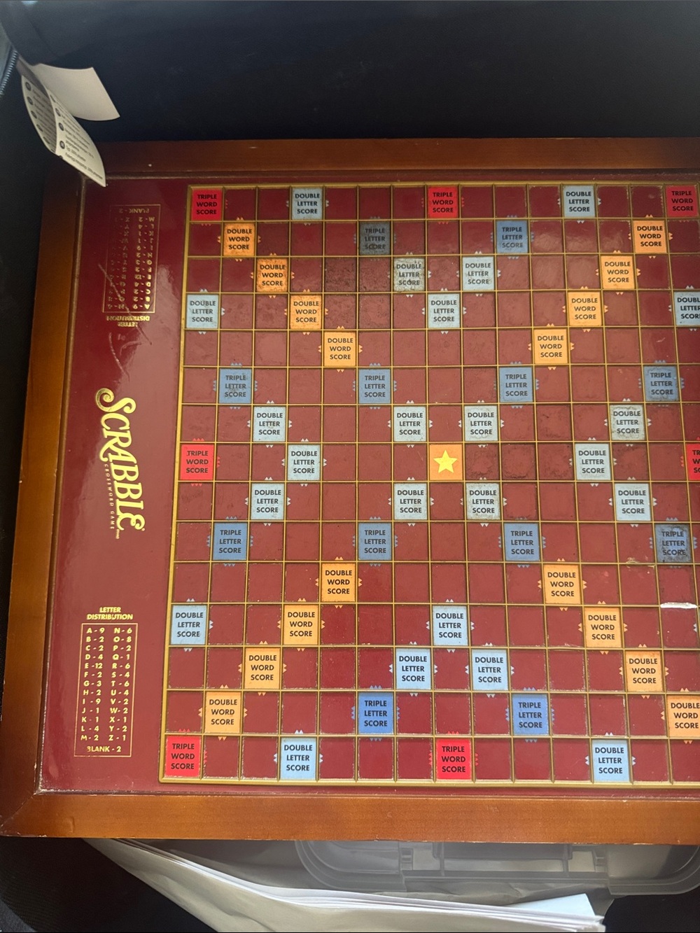 Classic Wooden Game Board in Burgundy and Brown